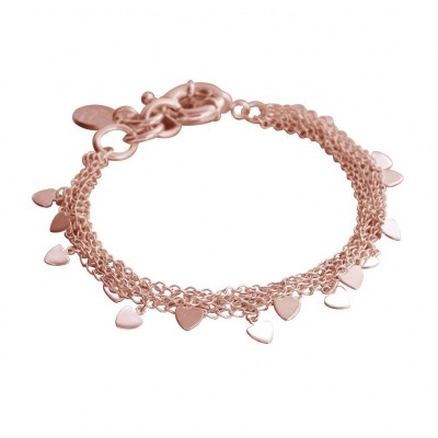 Bracelet coeur finition dorée rose LZ pour femme - Myriade - Lyn&Or Bijoux