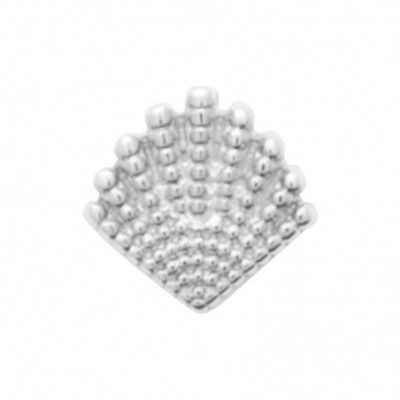 Piercing Lozen en argent rhodié motif éventail