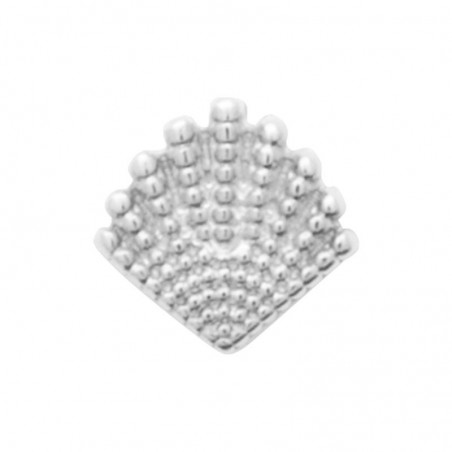 Piercing Lozen en argent rhodié motif éventail