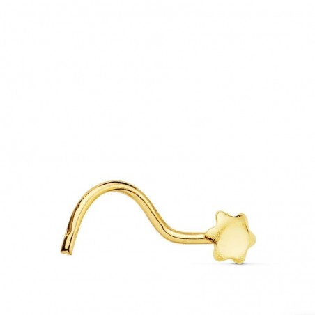 Piercing de nez en or 18k avec étoile délicate