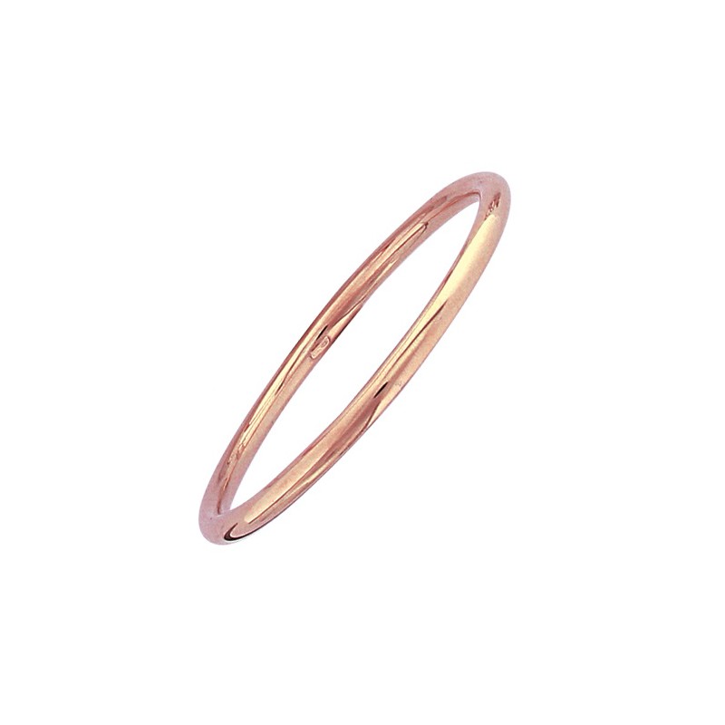 Jonc femme en argent rose, épaisseur 5 mm - Esmeralda