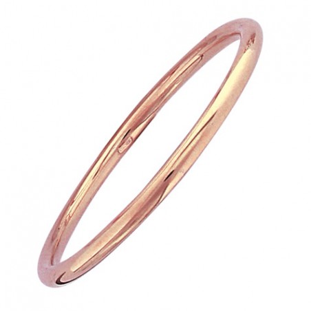 Jonc femme en argent rose, épaisseur 5 mm - Esmeralda