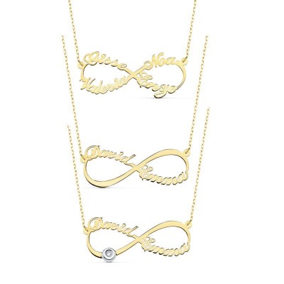 Collier personnalisé Douces Merveilles – Or 18K & prénoms gravés