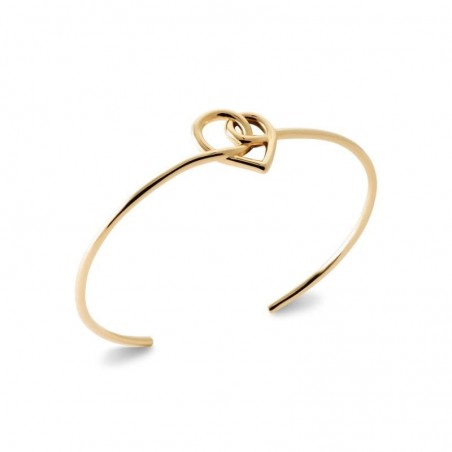 Bracelet jonc Anaïs – Éclat d’amour en plaqué or