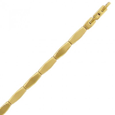 Bracelet Équilibre – Gourmette en acier doré hypoallergenique pour femme