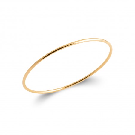 Bracelet jonc rigide en plaqué or jaune - Esmeralda, 2 mm