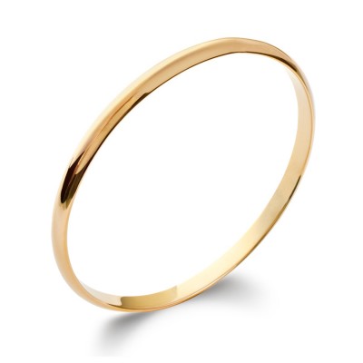 Bracelet Jonc femme, fil large 5mm, plaqué or jaune 18k - Suzy