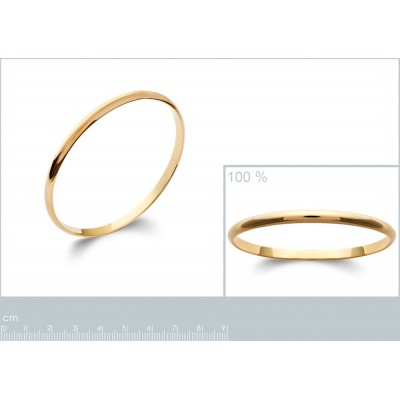 bracelet jonc épais plaqué or métal doré