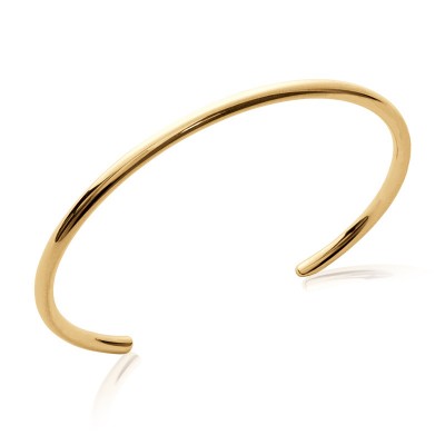 Bracelet femme, jonc doré ouvert en plaqué or - Akanda