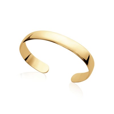 Bracelet femme, jonc large en plaqué or 18 carats - Dybbi