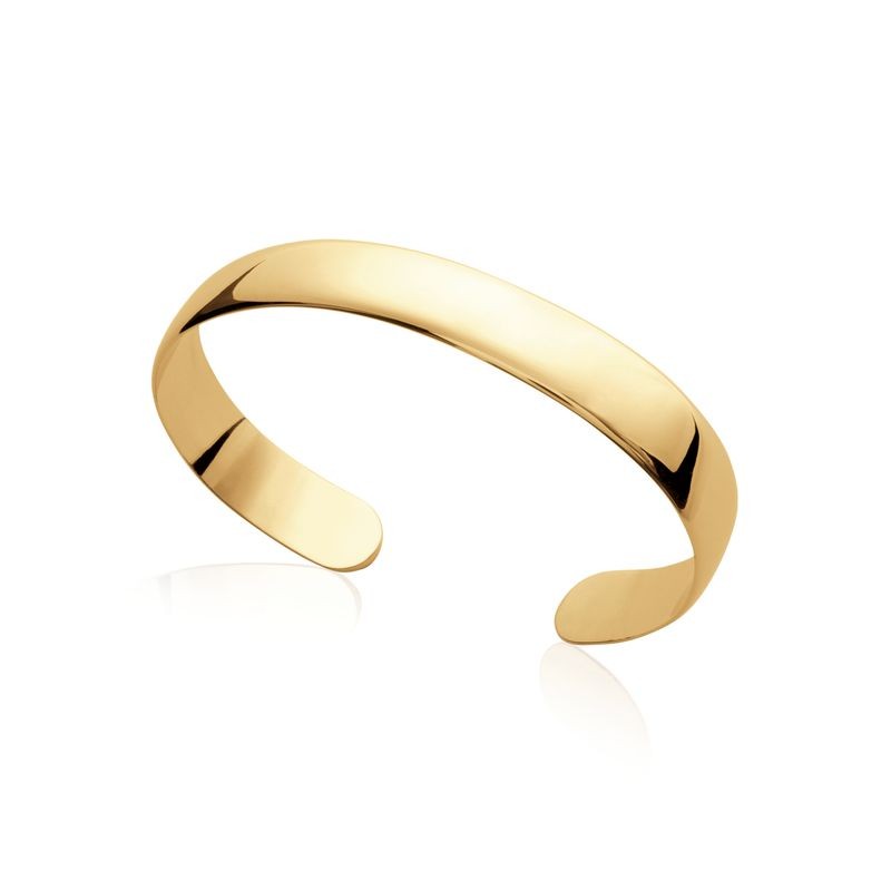Bracelet femme, jonc large en plaqué or 18 carats - Dybbi