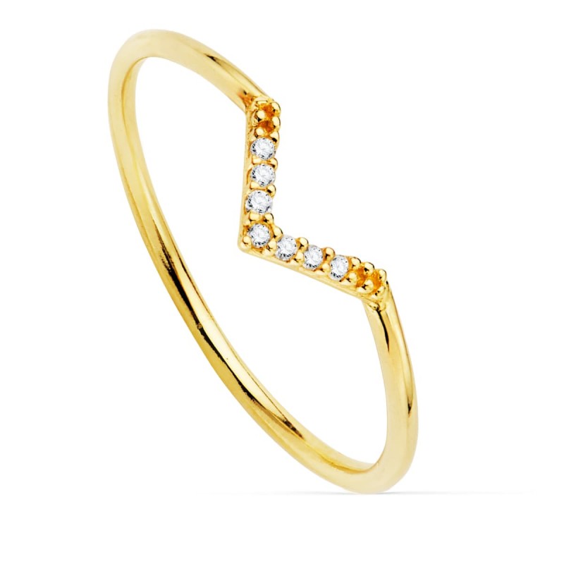 Bague femme, Or jaune et diamants 0,035 cts - Trya