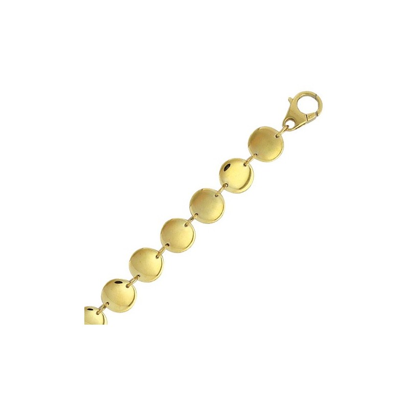 Bracelet Lueur – Acier doré brillant, Pastilles légères et élégantes