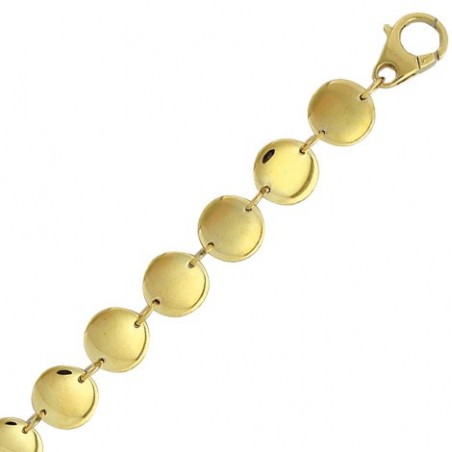 Bracelet Lueur – Acier doré brillant, Pastilles légères et élégantes Bracelet Lueur – Acier doré brillant, Pastilles légères et élégantes