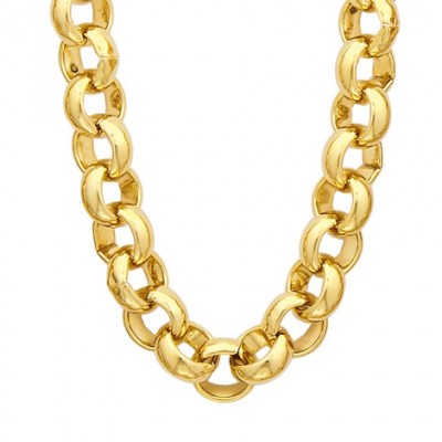 Collier femme en plaqué or, maille Jaseron - Talita