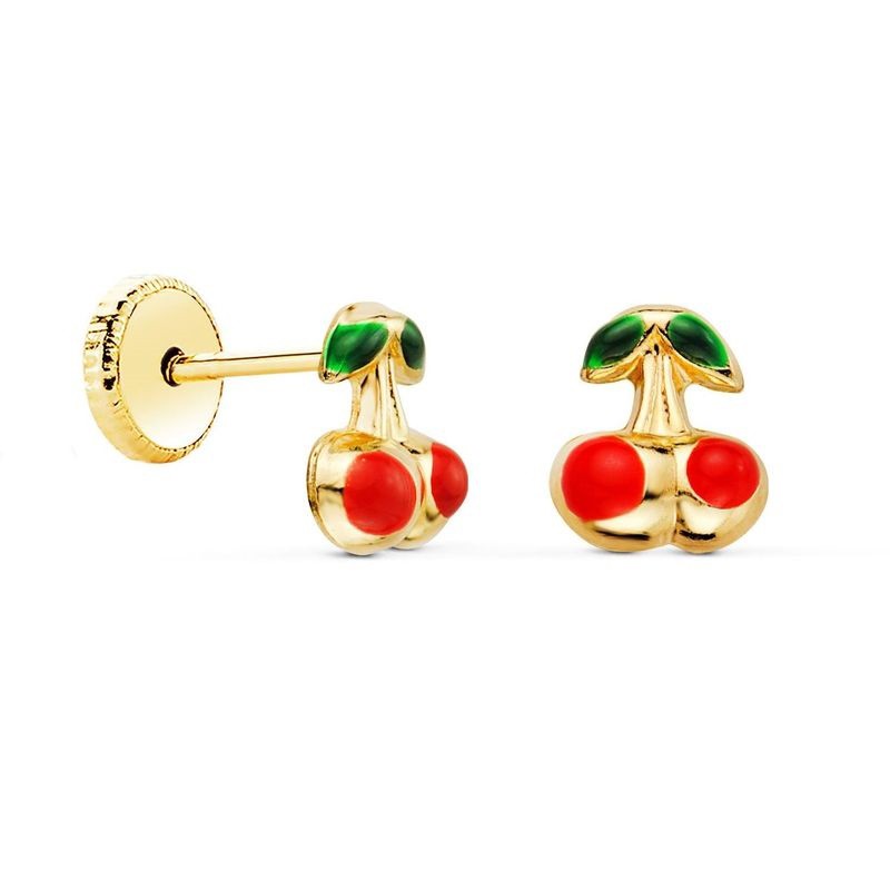 jolies boucles d'oreilles enfant 1 an, cerises