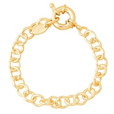 Bracelet femme Zoé Bijoux, Gourmette charms avec finition dorée - Lyn&Or Bijoux