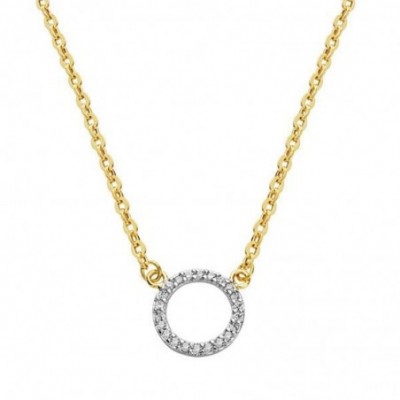 collier or bicolore blanc et jaune 18 carats