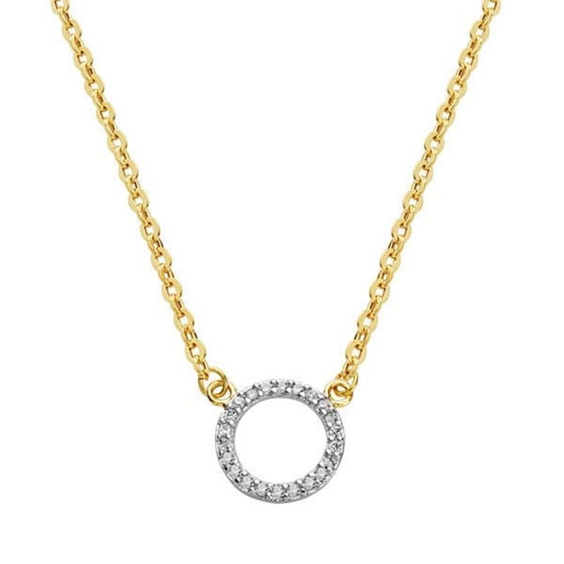 collier or bicolore blanc et jaune 18 carats