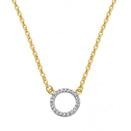 collier or bicolore blanc et jaune 18 carats