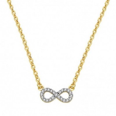 collier or bicolore blanc et jaune 18 carats