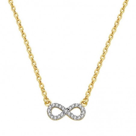 collier or bicolore blanc et jaune 18 carats