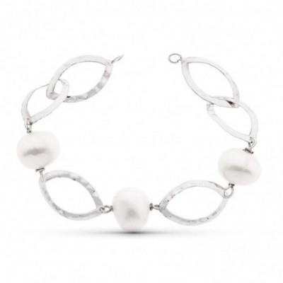 Bracelet Ysée – Or blanc 18 carats et perles de culture blanches