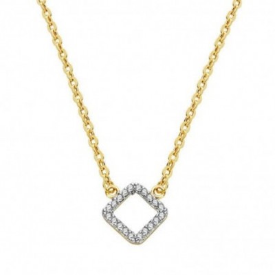 collier or bicolore blanc et jaune 18 carats