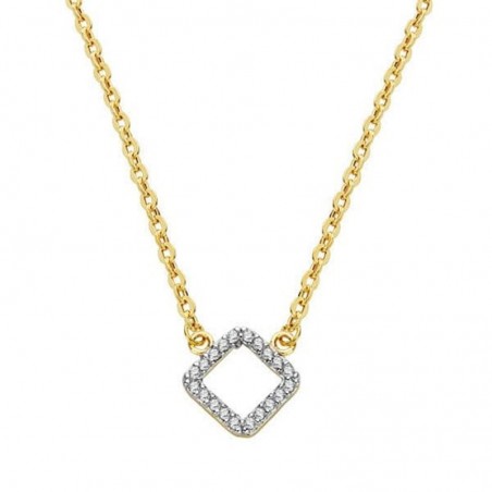 collier or bicolore blanc et jaune 18 carats