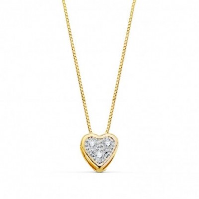 collier or bicolore blanc et jaune 18 carats