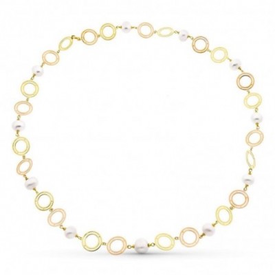 collier or rose et jaune bicolore 18 carats