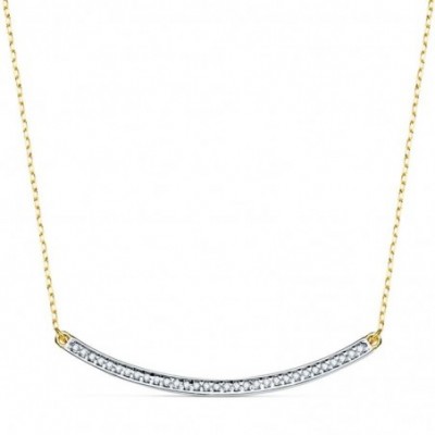 collier or bicolore blanc et jaune 18 carats