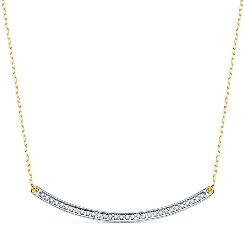 collier or bicolore blanc et jaune 18 carats