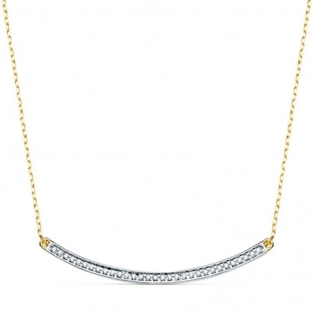 collier or bicolore blanc et jaune 18 carats