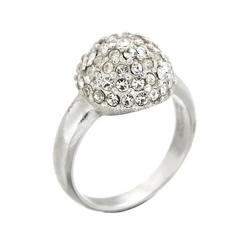 Bague créateur femme, argent & Swarovski - Dôme - Lyn&Or Bijoux