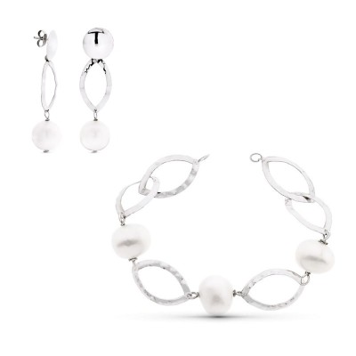 Parure Ysée – Mariage en or blanc 18 carats et perles de culture