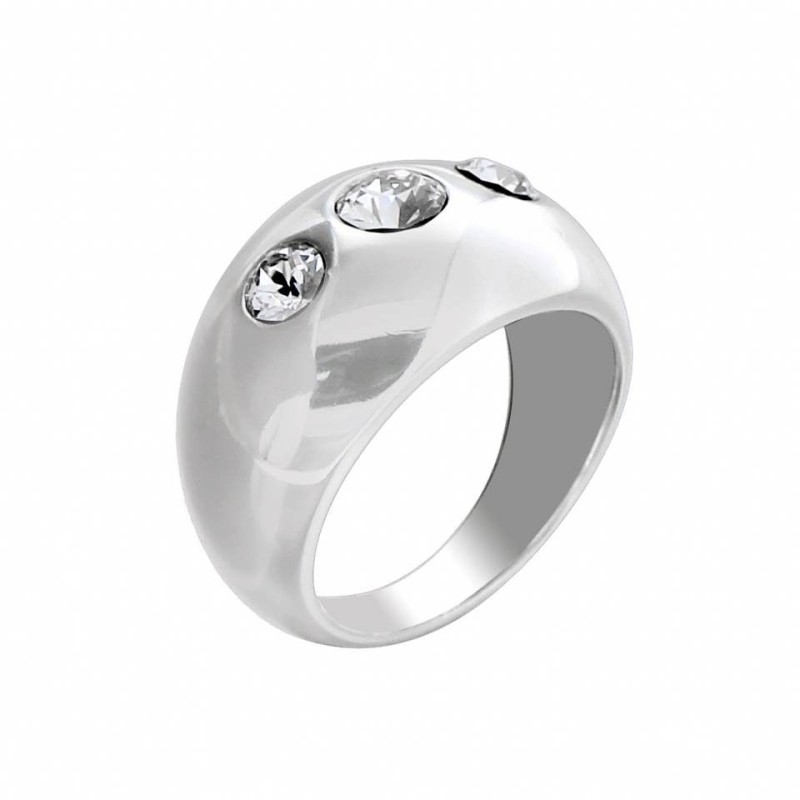 bague tendance résine blanche et cristal de Swarovski®, Tokyo bague tendance résine blanche et cristal de Swarovski®, Tokyo