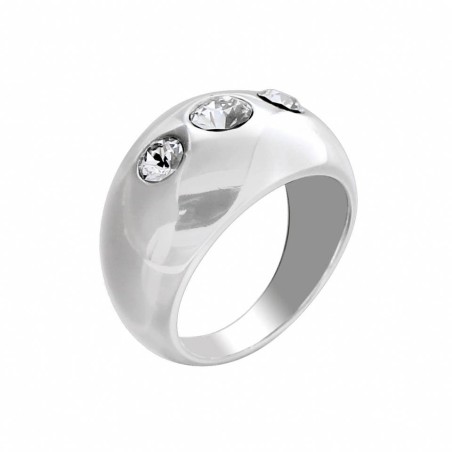 Bague Gaudron femme en argent & cristal de Swarovski, création Zoé Bijoux - Tokyo - Lyn&Or Bijoux