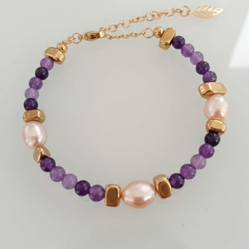 Bracelet Murmure d'améthyste - L'étreinte sensuelle de Crealyn