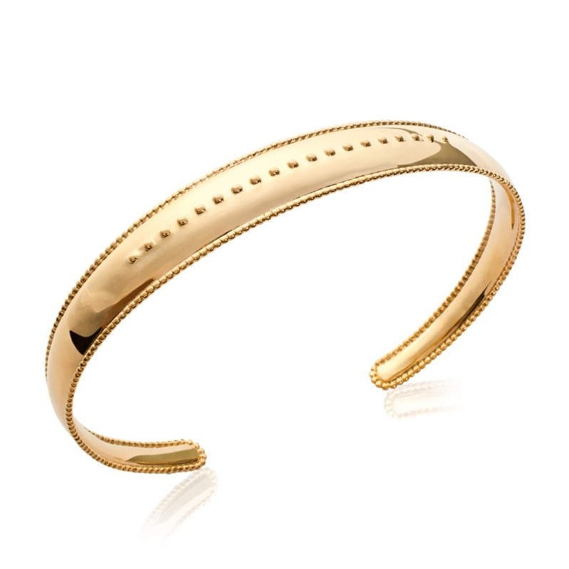 Bracelet jonc ouvert Apolline – L'éclat solaire en plaqué or