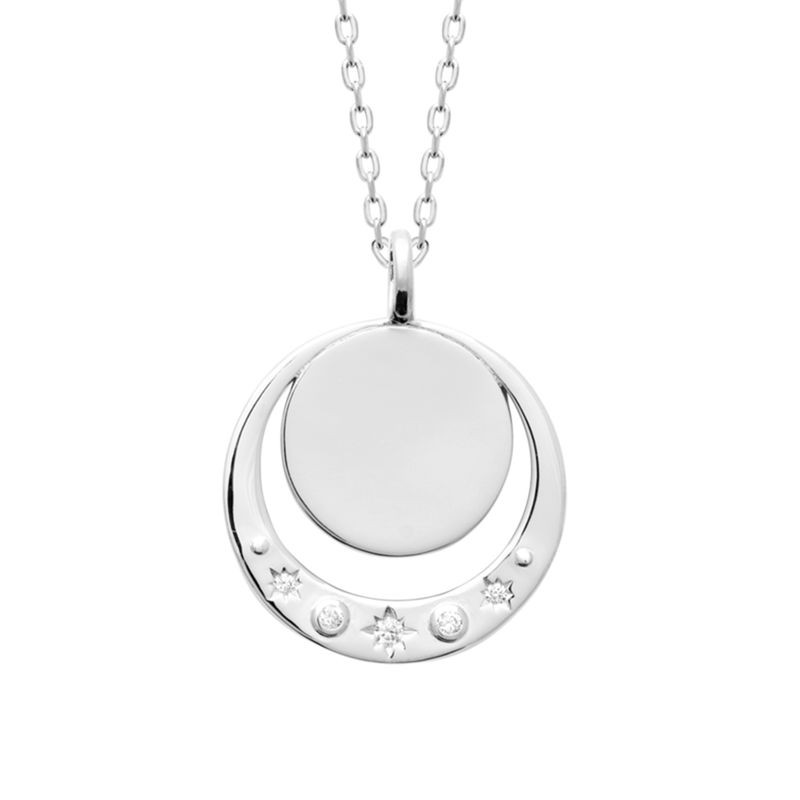 Collier pour femme en argent 925 et pendentif Astro
