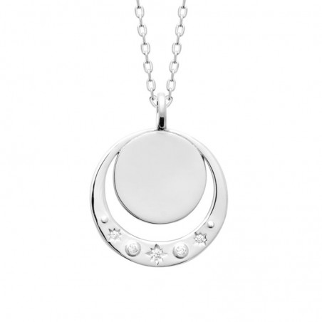 Collier pour femme en argent 925 et pendentif Astro