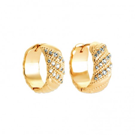 Créoles Éclat - Boucles d'oreilles plaqué or & oxyde de zirconium