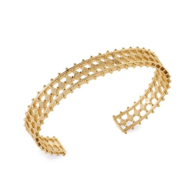 bracelet jonc ouvert Simona plaqué or