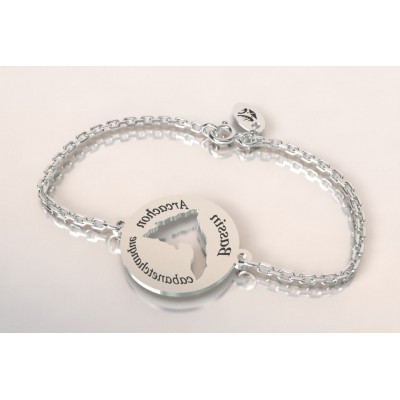 Bracelet créateur pour femme - Carte du Bassin D'Arcachon - Lyn&Or Bijoux