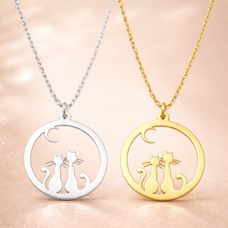 beau collier chat pour femme, bijou créateur beau collier chat pour femme, bijou créateur