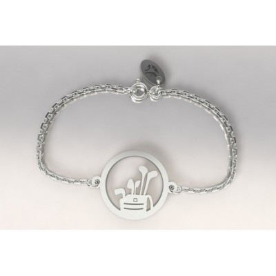 Bracelet Golf en argent pour femme - Sac et clubs - Lyn&Or Bijoux