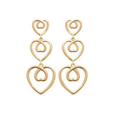 Boucles d’oreilles pendantes cœur pour elle - Ysalie