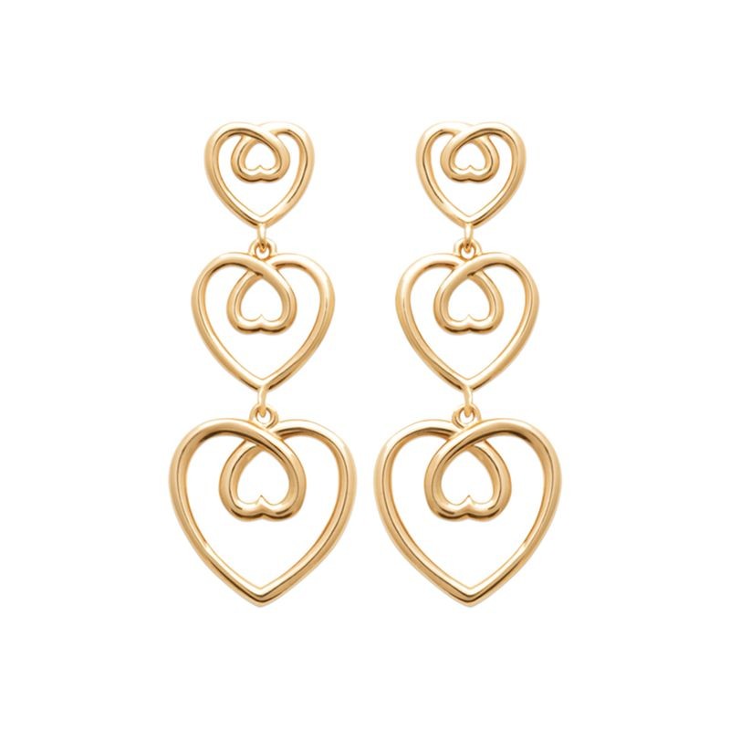 Boucles d’oreilles pendantes cœur pour elle - Ysalie