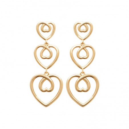 Boucles d’oreilles pendantes cœur pour elle - Ysalie